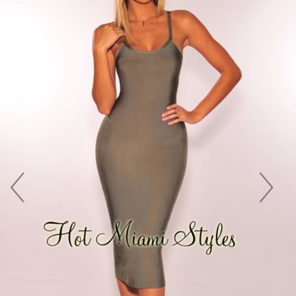Olive Bandage Dress